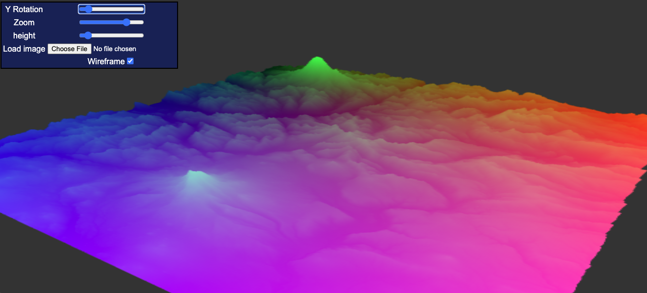 Terrain rendering result
