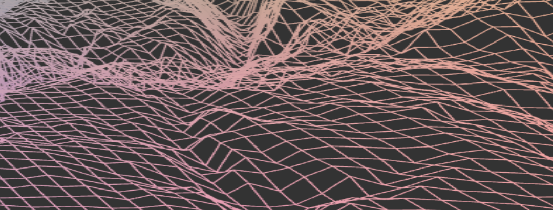 Wireframe terrain closeup