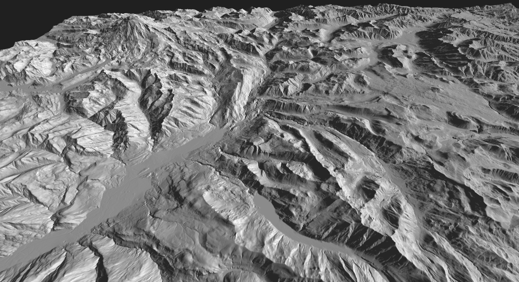 Lighting and shading terrain result