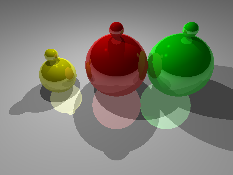 Reflection render at depth 1